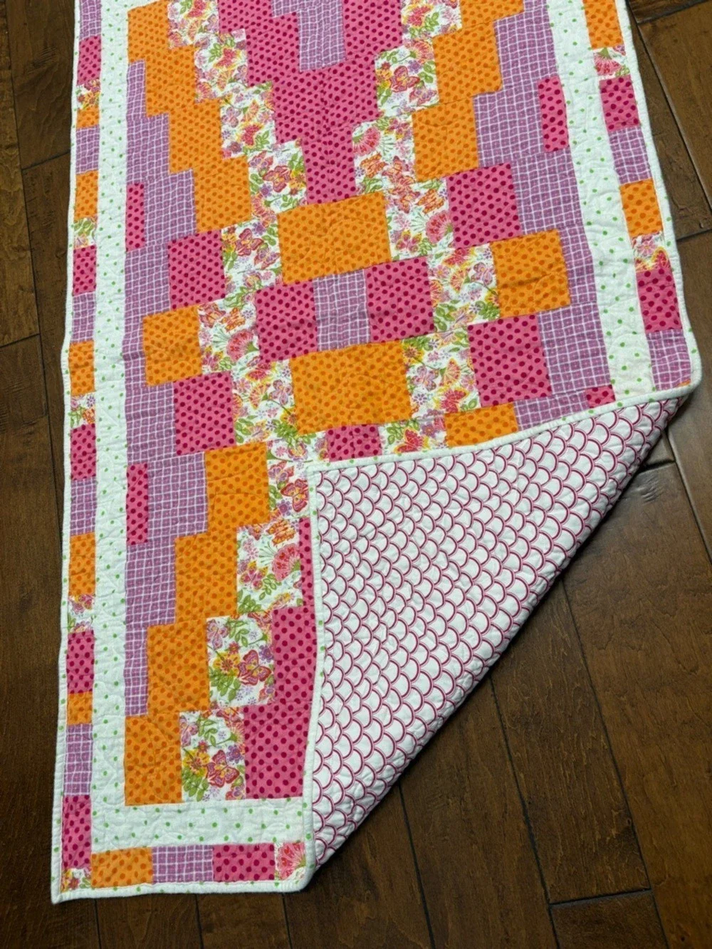 Hand Made Patchwork Quilted Blanket